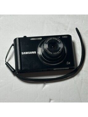 Samsung ST77 16.1MP Digital Camera Black 5x Optical Zoom HD Digicam Battery SD